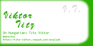 viktor titz business card